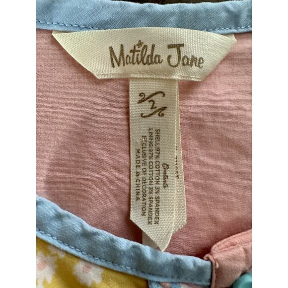 Matilda Jane Dream Chasers Pastel Berries Love Note Tunic Top Sleeveless Green 2 - Picture 5 of 7